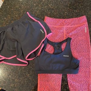Girls Reebok Shorts, Bras, and Capri Leggings